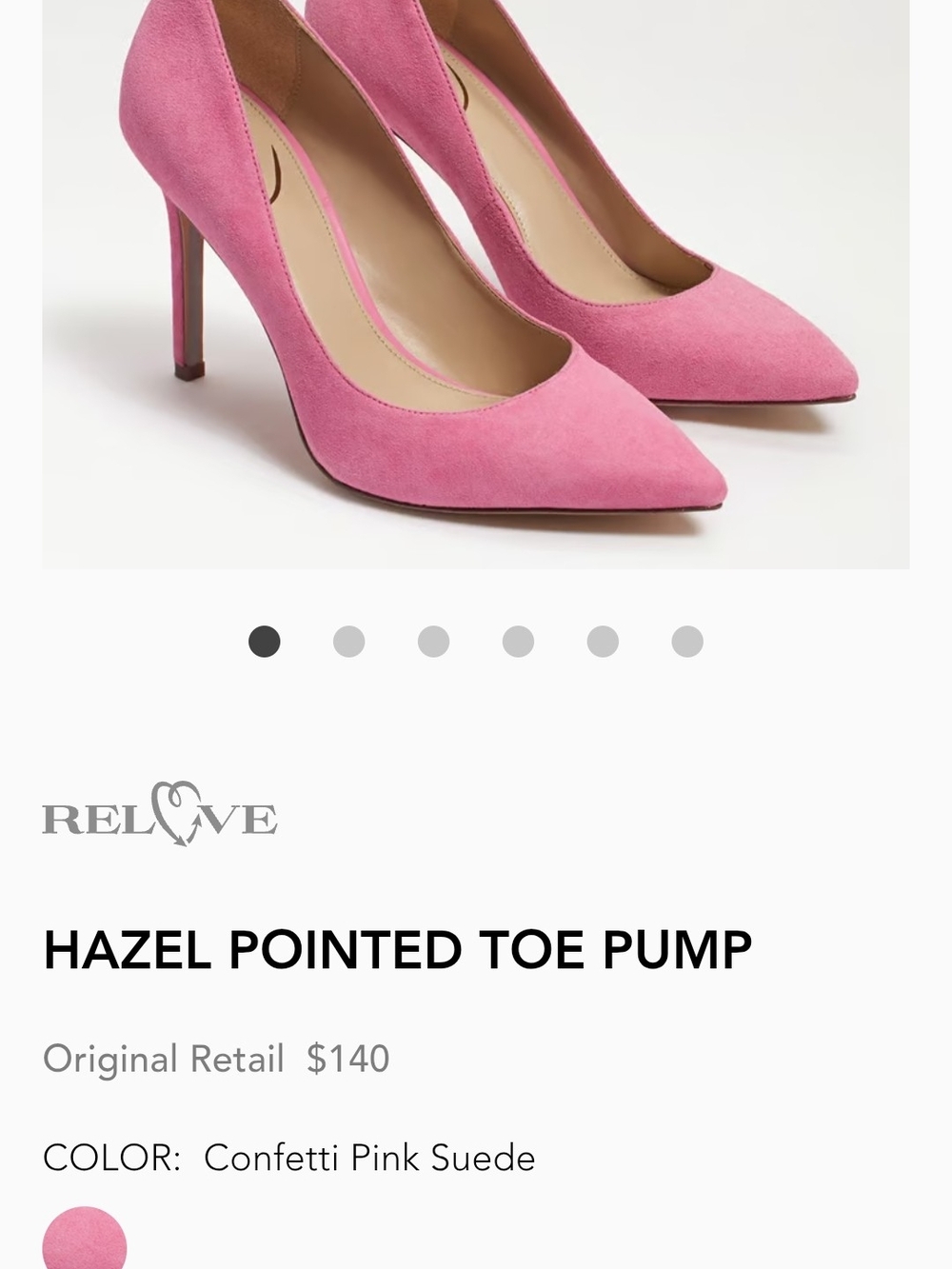 Sam Edelman Hazel Pointed Toe Pump - Confetti Pink Suede